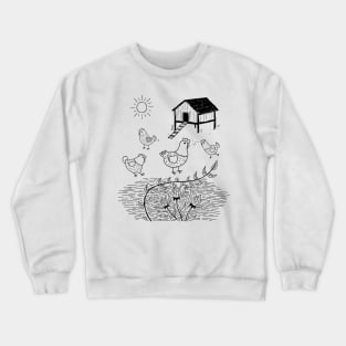 chicken coop art Crewneck Sweatshirt